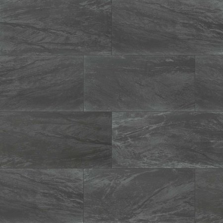Durban Anthracite 12 In. X 24 In. Polished Porcelain Floor And Wall Tile, 8PK -  MSI, ZOR-PT-0290